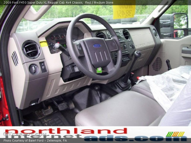 Red / Medium Stone 2009 Ford F450 Super Duty XL Regular Cab 4x4 Chassis