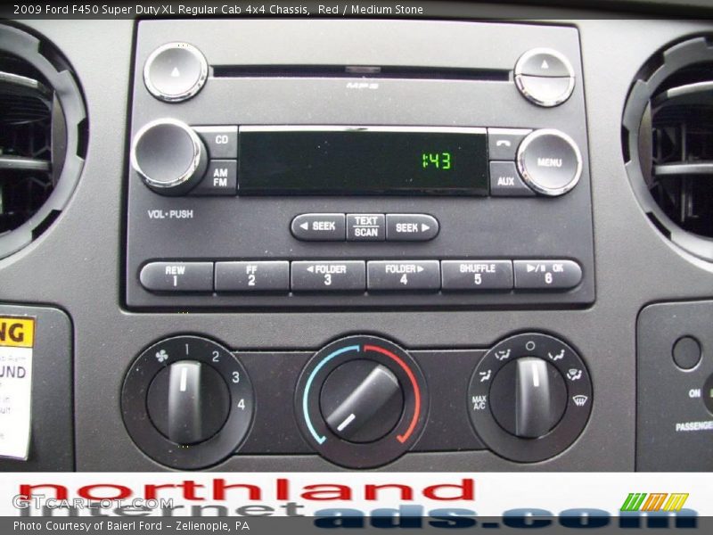 Red / Medium Stone 2009 Ford F450 Super Duty XL Regular Cab 4x4 Chassis