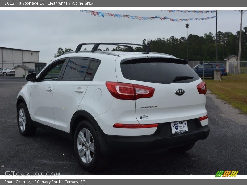 Clear White / Alpine Gray 2013 Kia Sportage LX