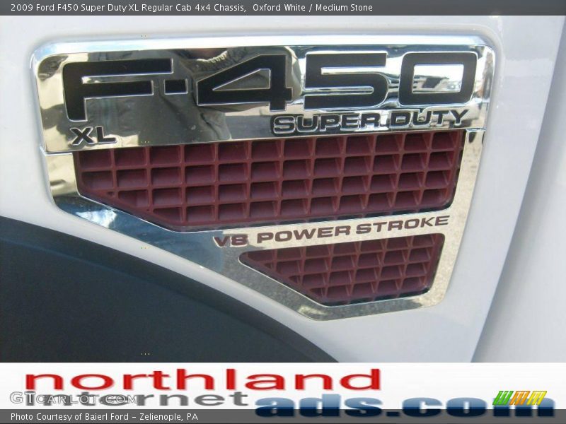 Oxford White / Medium Stone 2009 Ford F450 Super Duty XL Regular Cab 4x4 Chassis