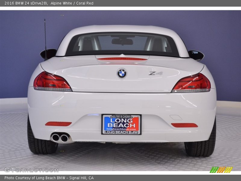 Alpine White / Coral Red 2016 BMW Z4 sDrive28i