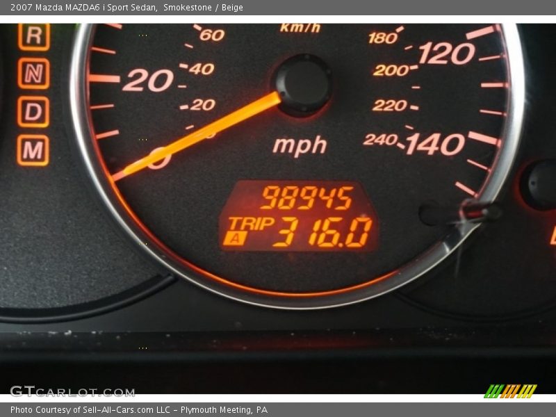 Smokestone / Beige 2007 Mazda MAZDA6 i Sport Sedan