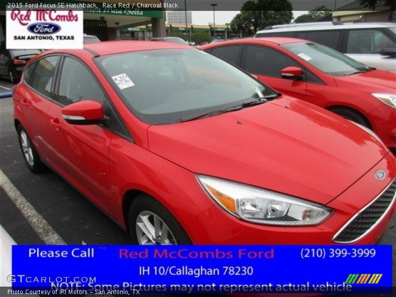 Race Red / Charcoal Black 2015 Ford Focus SE Hatchback