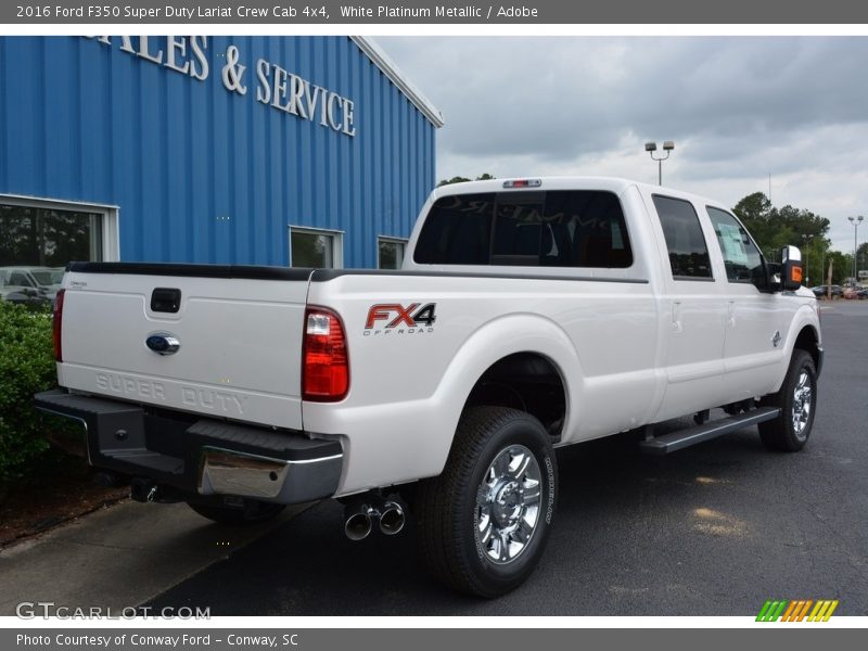 White Platinum Metallic / Adobe 2016 Ford F350 Super Duty Lariat Crew Cab 4x4