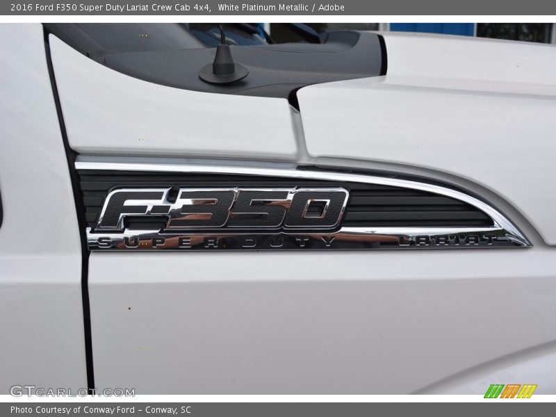 White Platinum Metallic / Adobe 2016 Ford F350 Super Duty Lariat Crew Cab 4x4