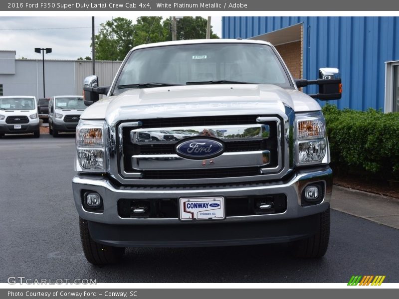 White Platinum Metallic / Adobe 2016 Ford F350 Super Duty Lariat Crew Cab 4x4