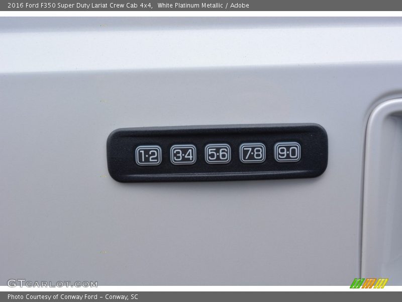 White Platinum Metallic / Adobe 2016 Ford F350 Super Duty Lariat Crew Cab 4x4