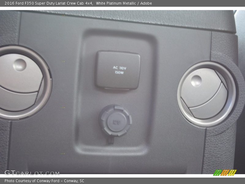 White Platinum Metallic / Adobe 2016 Ford F350 Super Duty Lariat Crew Cab 4x4