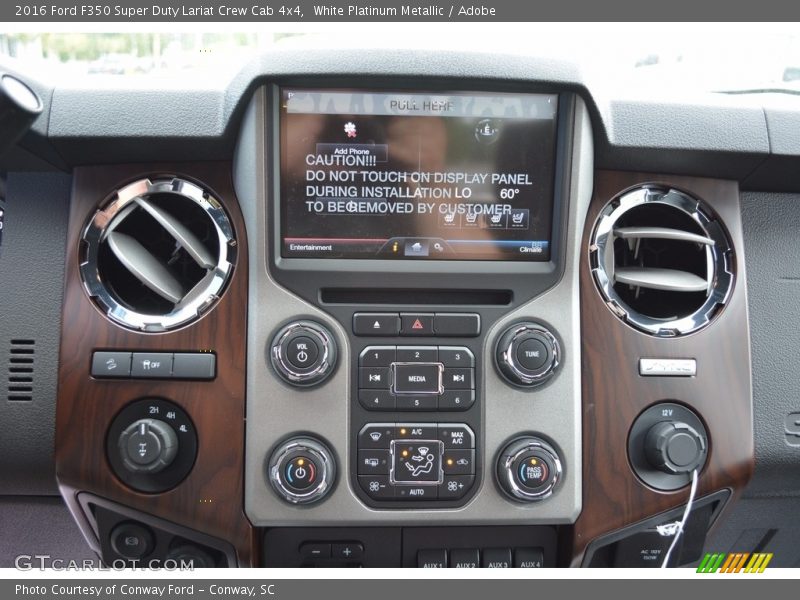 White Platinum Metallic / Adobe 2016 Ford F350 Super Duty Lariat Crew Cab 4x4
