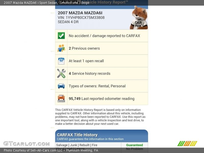 Smokestone / Beige 2007 Mazda MAZDA6 i Sport Sedan