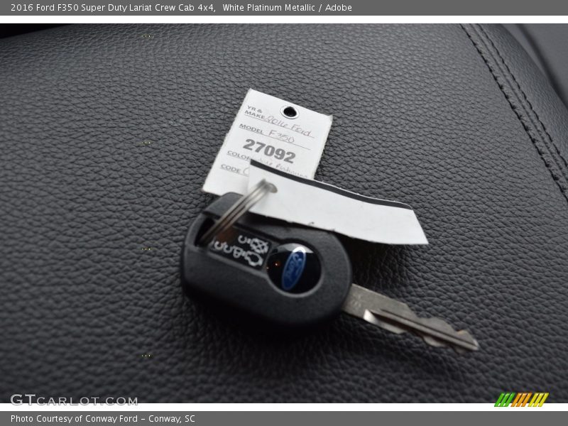 White Platinum Metallic / Adobe 2016 Ford F350 Super Duty Lariat Crew Cab 4x4