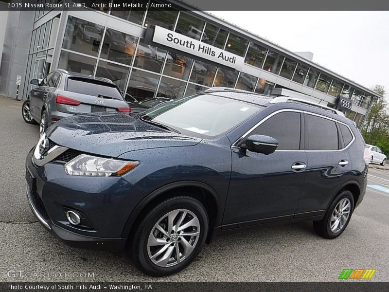 Arctic Blue Metallic / Almond 2015 Nissan Rogue SL AWD