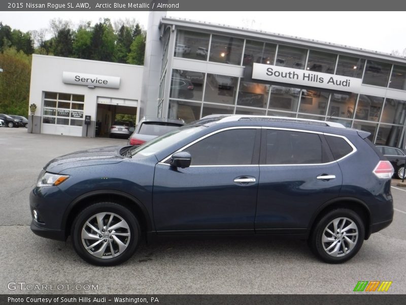 Arctic Blue Metallic / Almond 2015 Nissan Rogue SL AWD