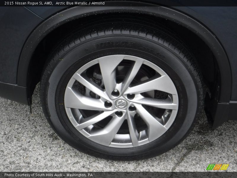 Arctic Blue Metallic / Almond 2015 Nissan Rogue SL AWD