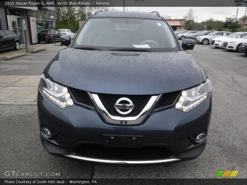 Arctic Blue Metallic / Almond 2015 Nissan Rogue SL AWD
