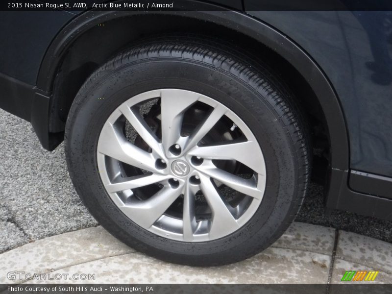 Arctic Blue Metallic / Almond 2015 Nissan Rogue SL AWD