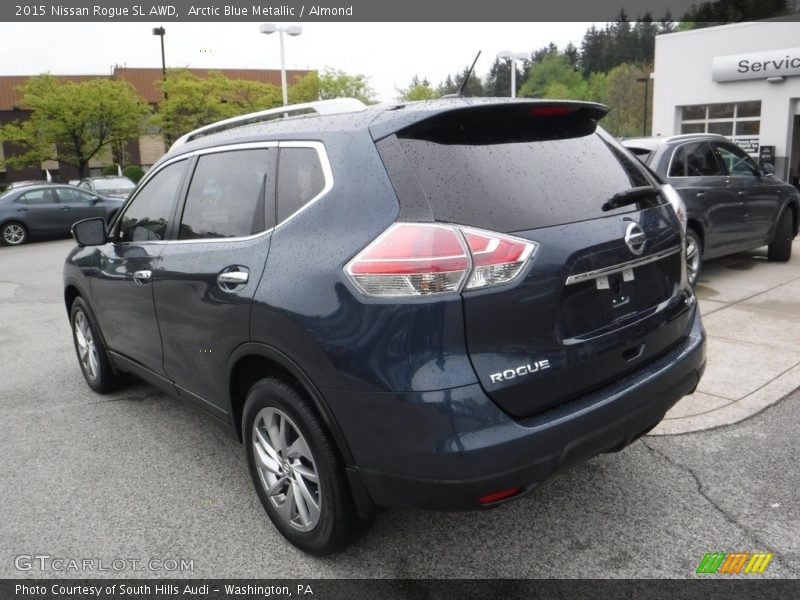 Arctic Blue Metallic / Almond 2015 Nissan Rogue SL AWD