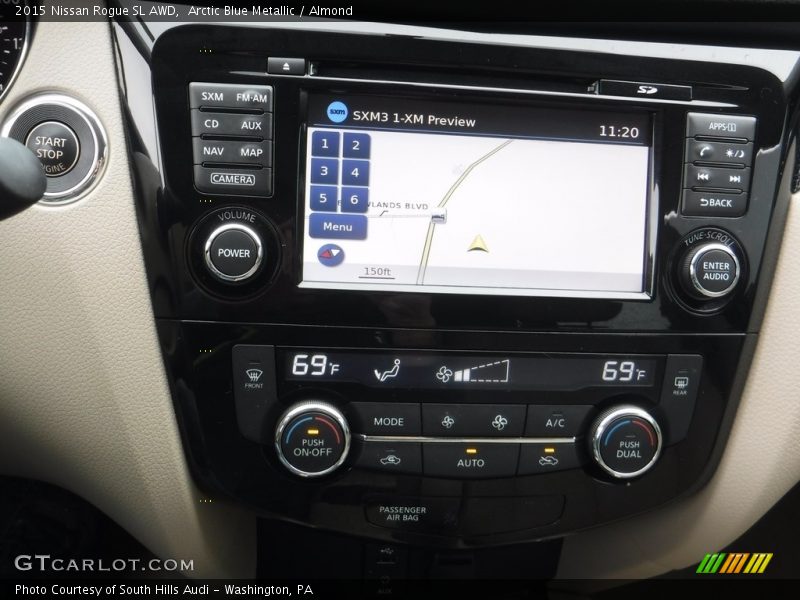 Arctic Blue Metallic / Almond 2015 Nissan Rogue SL AWD