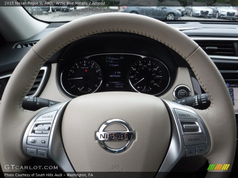 Arctic Blue Metallic / Almond 2015 Nissan Rogue SL AWD
