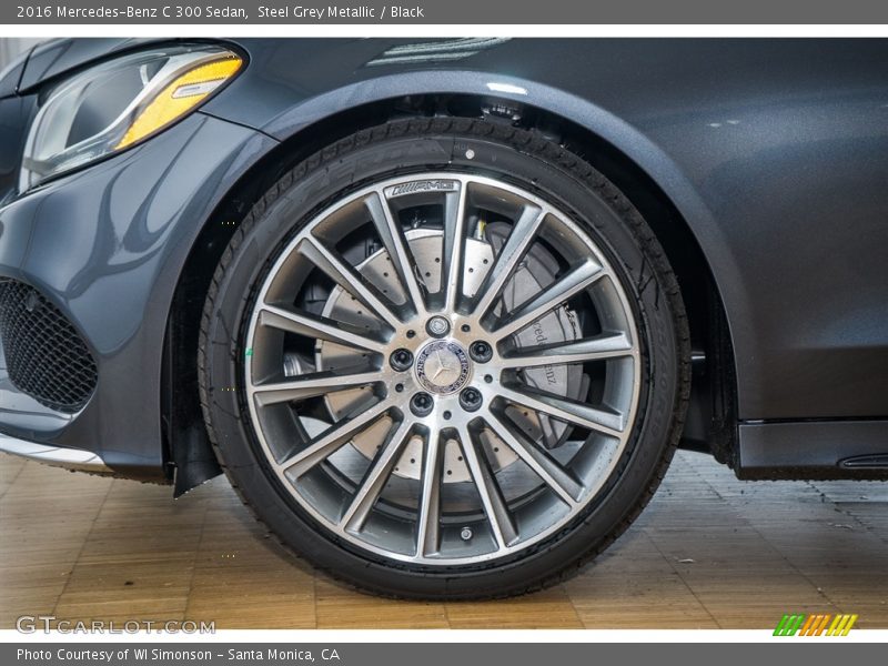 Steel Grey Metallic / Black 2016 Mercedes-Benz C 300 Sedan