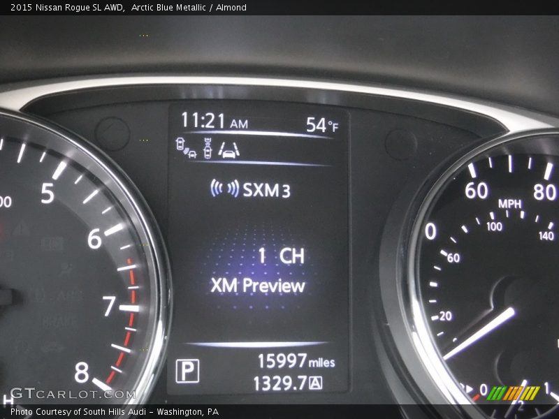 Arctic Blue Metallic / Almond 2015 Nissan Rogue SL AWD
