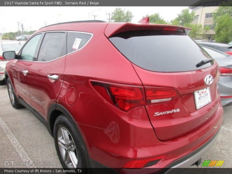 Serrano Red / Beige 2017 Hyundai Santa Fe Sport FWD