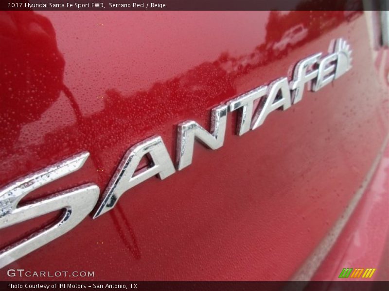 Serrano Red / Beige 2017 Hyundai Santa Fe Sport FWD