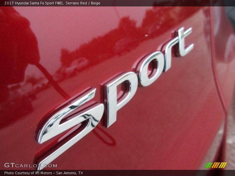 Serrano Red / Beige 2017 Hyundai Santa Fe Sport FWD