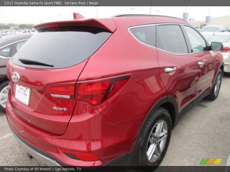 Serrano Red / Beige 2017 Hyundai Santa Fe Sport FWD