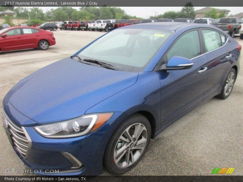 Lakeside Blue / Gray 2017 Hyundai Elantra Limited