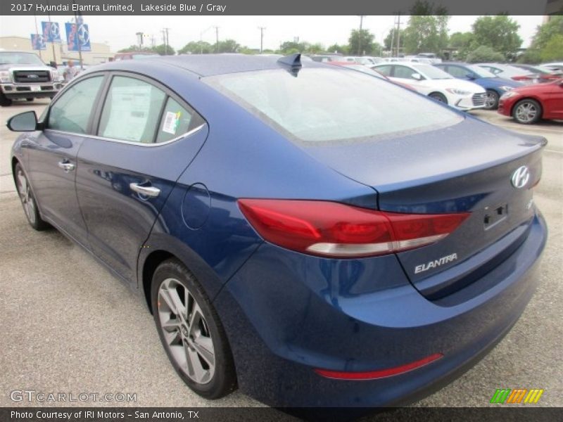 Lakeside Blue / Gray 2017 Hyundai Elantra Limited