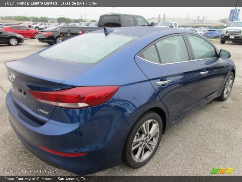 Lakeside Blue / Gray 2017 Hyundai Elantra Limited