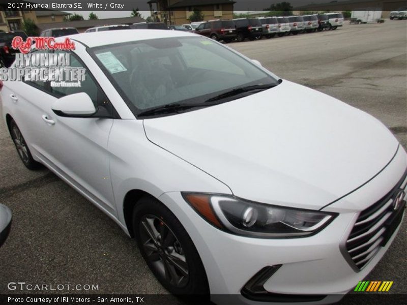 White / Gray 2017 Hyundai Elantra SE