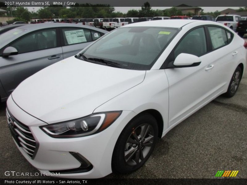 White / Gray 2017 Hyundai Elantra SE