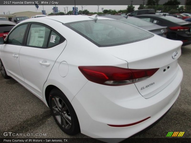 White / Gray 2017 Hyundai Elantra SE
