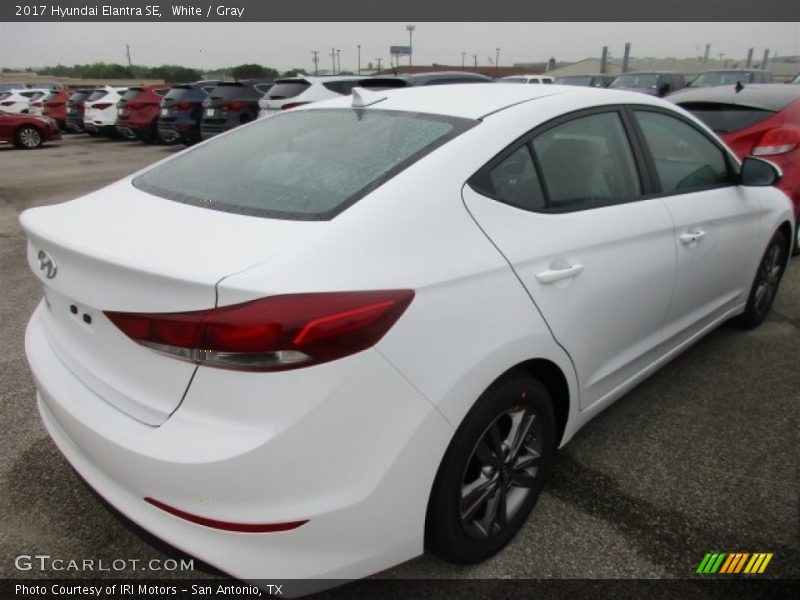 White / Gray 2017 Hyundai Elantra SE