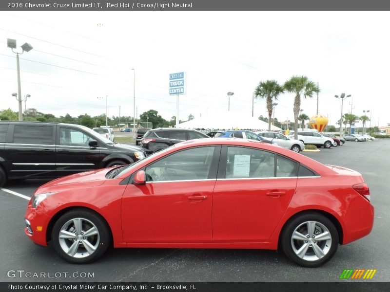 Red Hot / Cocoa/Light Neutral 2016 Chevrolet Cruze Limited LT