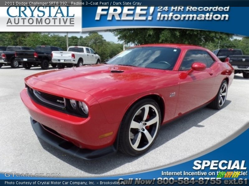 Redline 3-Coat Pearl / Dark Slate Gray 2011 Dodge Challenger SRT8 392
