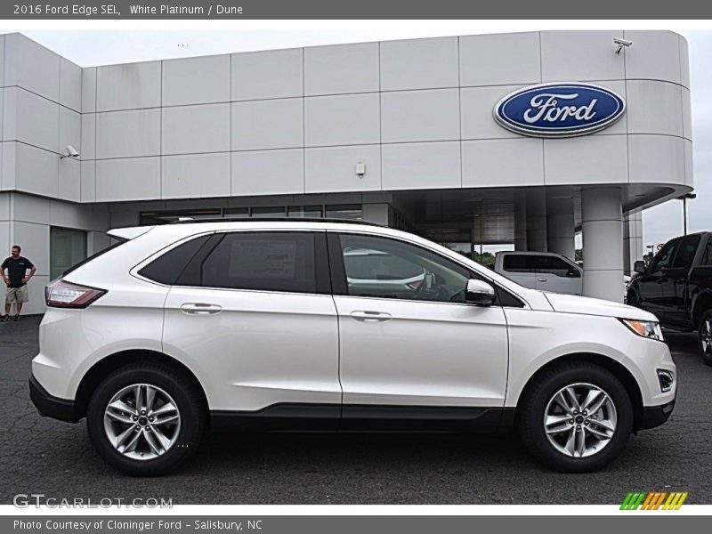 White Platinum / Dune 2016 Ford Edge SEL