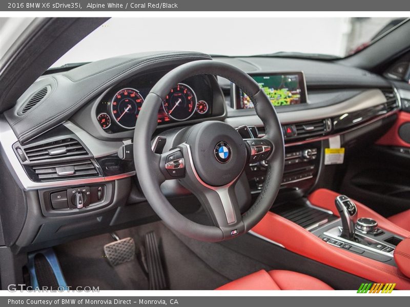 Alpine White / Coral Red/Black 2016 BMW X6 sDrive35i