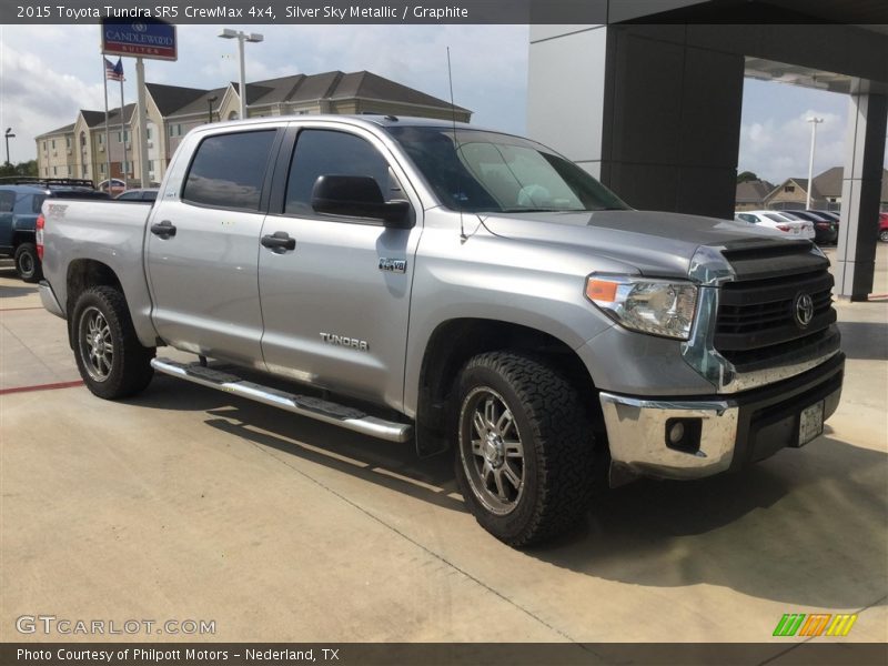 Silver Sky Metallic / Graphite 2015 Toyota Tundra SR5 CrewMax 4x4