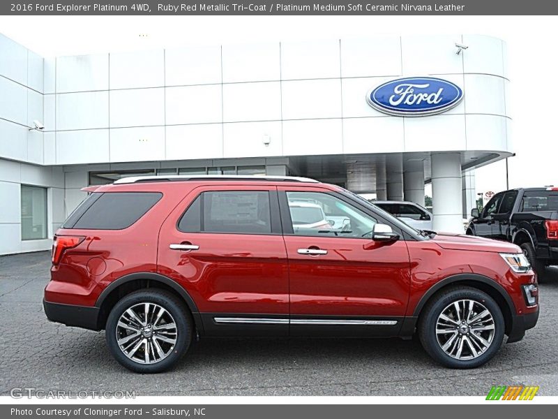 Ruby Red Metallic Tri-Coat / Platinum Medium Soft Ceramic Nirvana Leather 2016 Ford Explorer Platinum 4WD