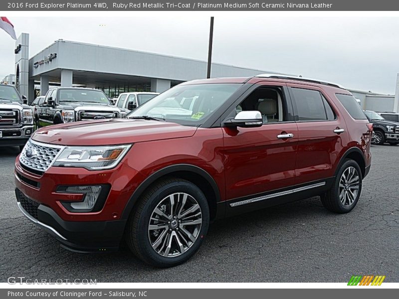 Ruby Red Metallic Tri-Coat / Platinum Medium Soft Ceramic Nirvana Leather 2016 Ford Explorer Platinum 4WD