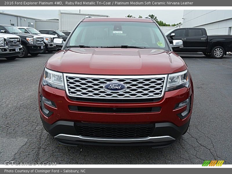 Ruby Red Metallic Tri-Coat / Platinum Medium Soft Ceramic Nirvana Leather 2016 Ford Explorer Platinum 4WD