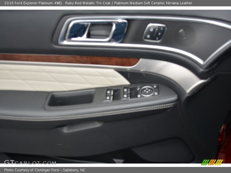 Ruby Red Metallic Tri-Coat / Platinum Medium Soft Ceramic Nirvana Leather 2016 Ford Explorer Platinum 4WD