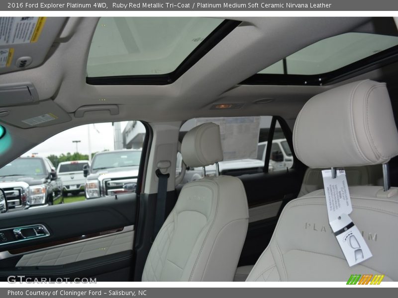 Ruby Red Metallic Tri-Coat / Platinum Medium Soft Ceramic Nirvana Leather 2016 Ford Explorer Platinum 4WD