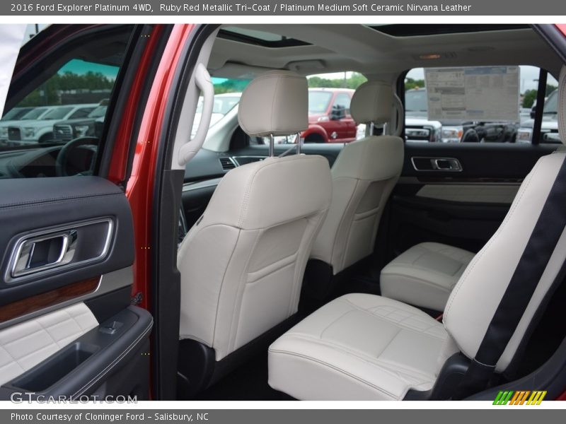 Ruby Red Metallic Tri-Coat / Platinum Medium Soft Ceramic Nirvana Leather 2016 Ford Explorer Platinum 4WD