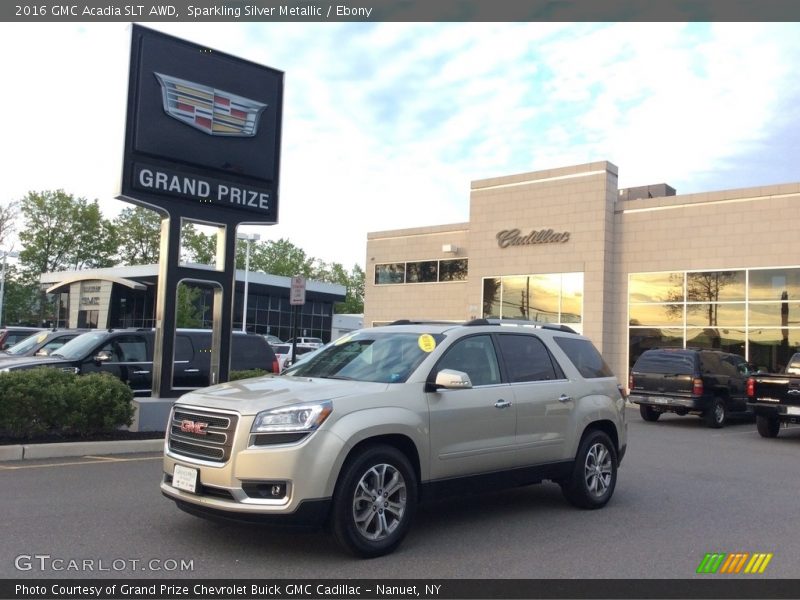 Sparkling Silver Metallic / Ebony 2016 GMC Acadia SLT AWD