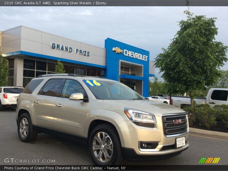 Sparkling Silver Metallic / Ebony 2016 GMC Acadia SLT AWD