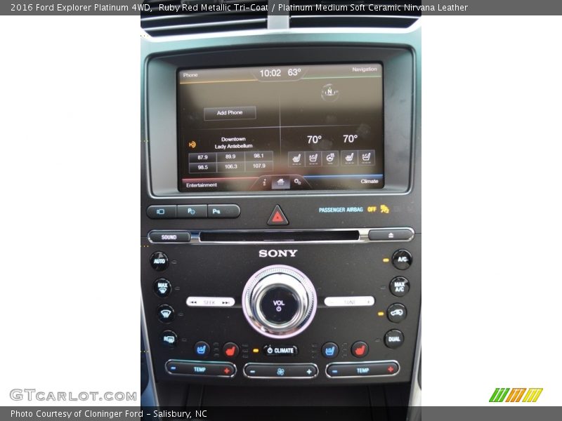 Ruby Red Metallic Tri-Coat / Platinum Medium Soft Ceramic Nirvana Leather 2016 Ford Explorer Platinum 4WD